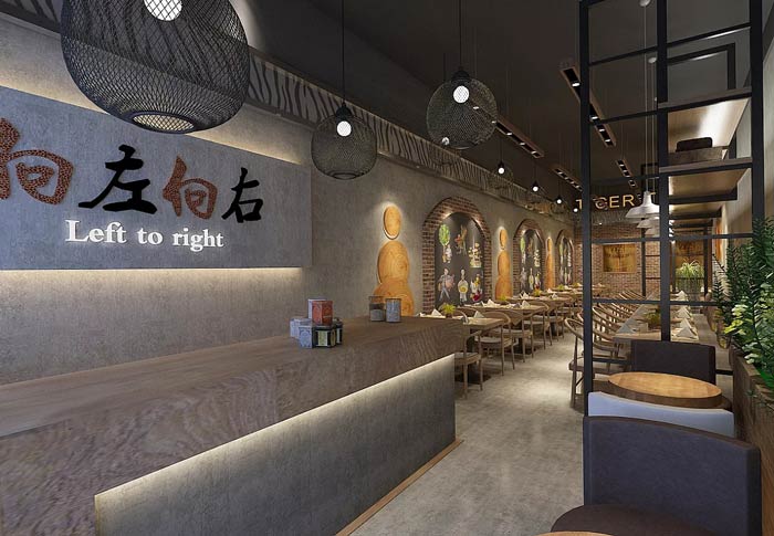 109平米面館裝修設(shè)計(jì)效果-第2張圖片-上海古都建筑設(shè)計(jì)集團(tuán)