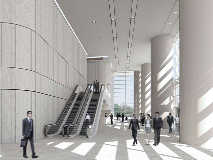 上海綠地廣場大廈寫字樓大廳設計-第4張圖片-上海古都建筑設計集團 上海綠地廣場大廈寫字樓大廳設計-第4張圖片-上海古都建筑設計集團