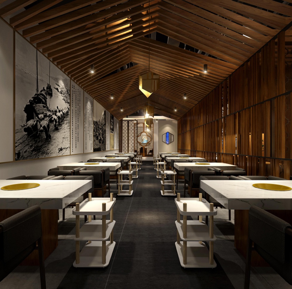 南京路火鍋店裝修設計效果-第4張圖片-上海古都建筑設計集團