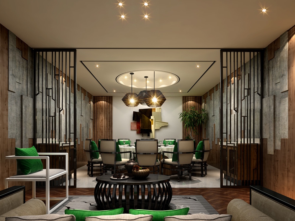 700平中式風格餐飲店面設計裝潢-第3張圖片-上海古都建筑設計集團