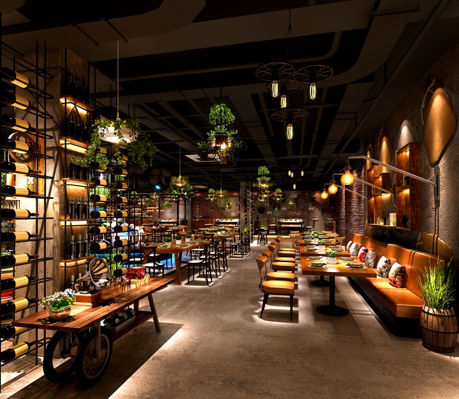 560平方米主題餐廳設計案例-第5張圖片-上海古都建筑設計集團