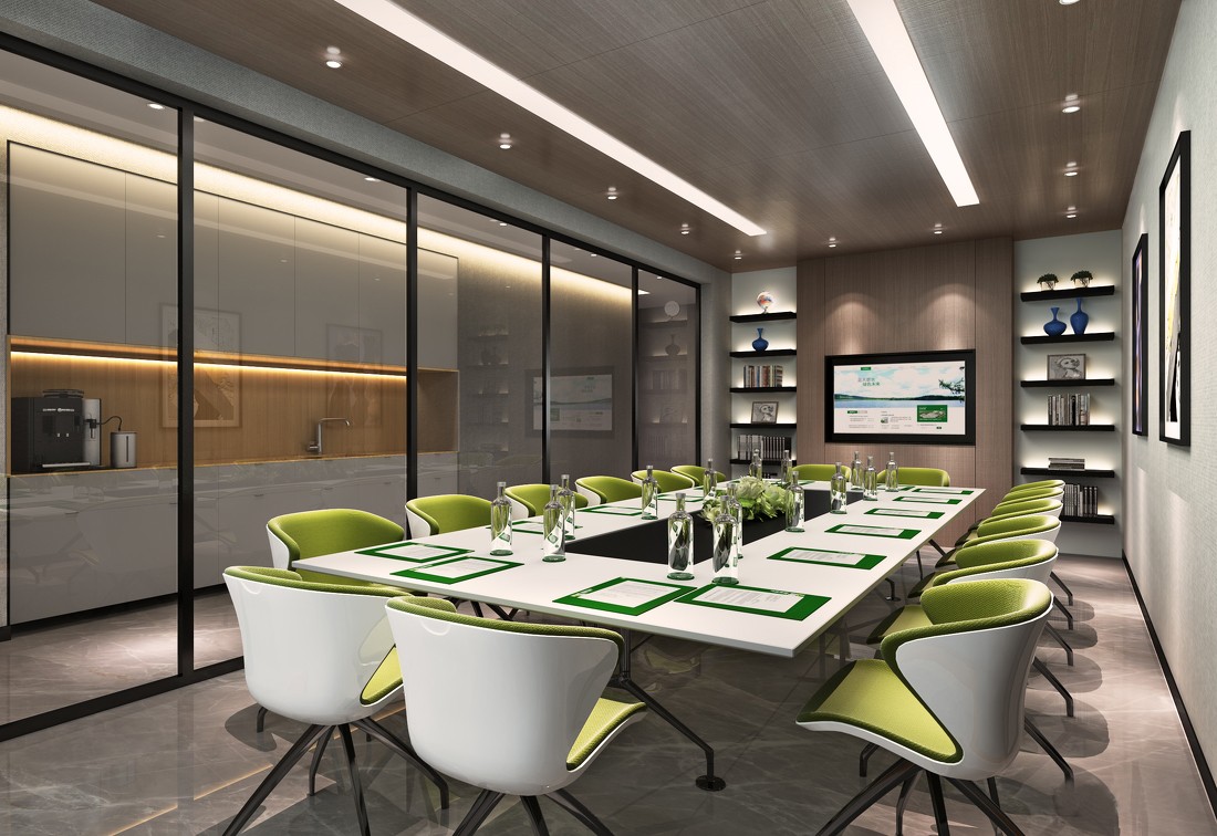 浦東辦公樓裝修設計400平環保公司-第2張圖片-上海古都建筑設計集團