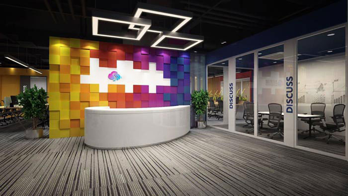 金山紡織公司辦公室裝修設計案例-第1張圖片-上海古都建筑設計集團