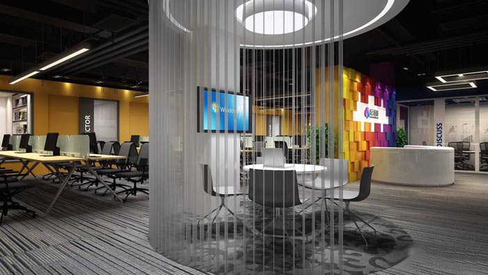 金山紡織公司辦公室裝修設計案例-第2張圖片-上海古都建筑設計集團