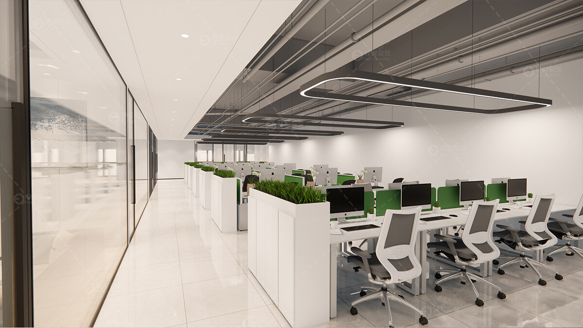 浦東新區芯片開發公司辦公室裝修設計-第2張圖片-上海古都建筑設計集團 浦東新區芯片開發公司辦公室裝修設計-第2張圖片-上海古都建筑設計集團