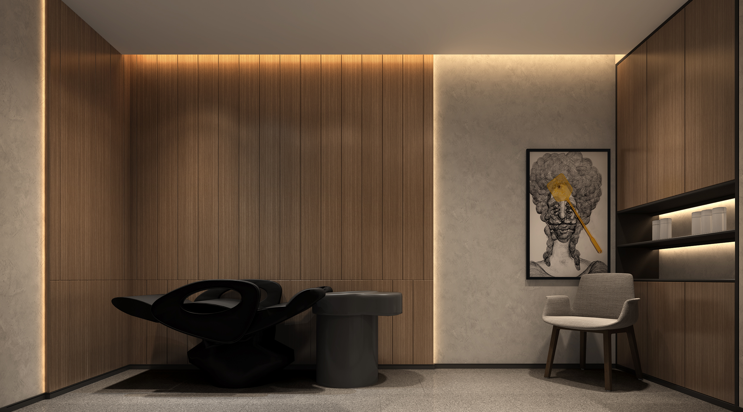 金山區辦公室裝修理發店裝修設計-第4張圖片-上海古都建筑設計集團 金山區辦公室裝修理發店裝修設計-第4張圖片-上海古都建筑設計集團