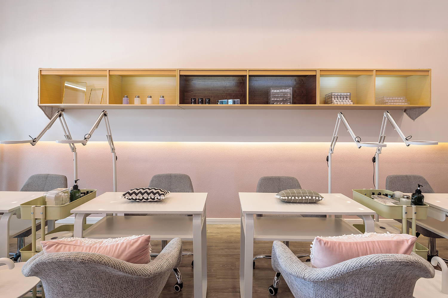 普陀區90平美甲店辦公室裝修設計-第3張圖片-上海古都建筑設計集團 普陀區90平美甲店辦公室裝修設計-第3張圖片-上海古都建筑設計集團