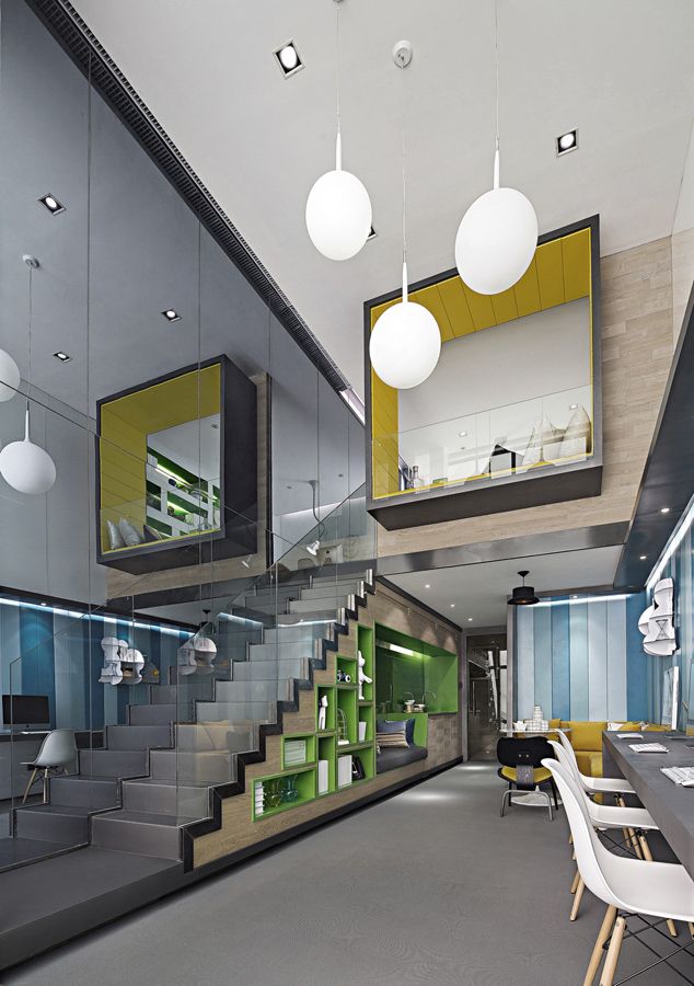 閔行區50平復式loft風格辦公室裝修設計-第8張圖片-上海古都建筑設計集團 閔行區50平復式loft風格辦公室裝修設計-第8張圖片-上海古都建筑設計集團