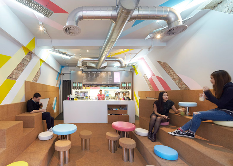 普陀區多彩奶茶店裝修設計-第3張圖片-上海古都建筑設計集團