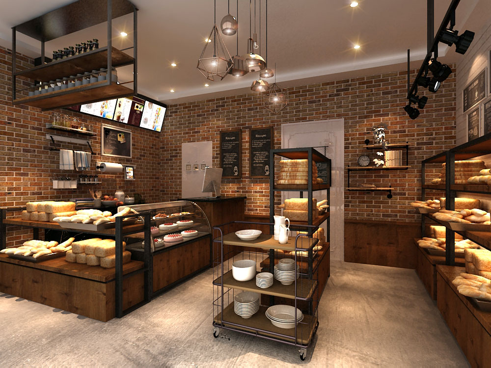 工業風蛋糕店裝修設計-第1張圖片-上海古都建筑設計集團