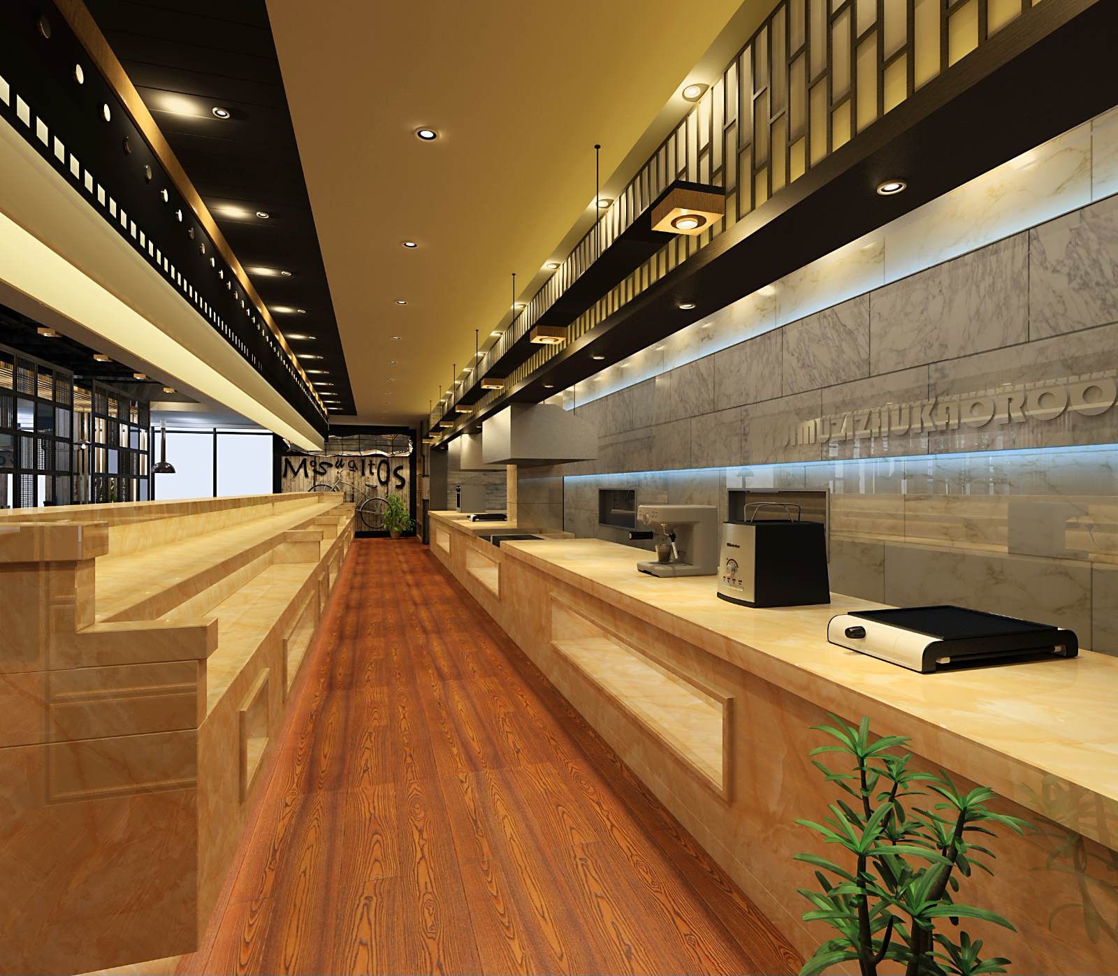 原木風格烤肉店裝修設計-第4張圖片-上海古都建筑設計集團