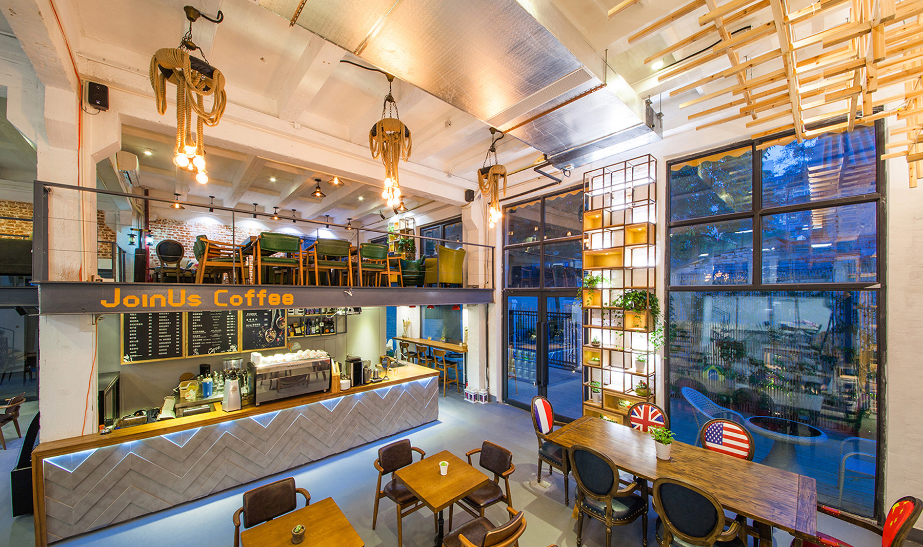 loft風格咖啡廳裝修設計-第3張圖片-上海古都建筑設計集團