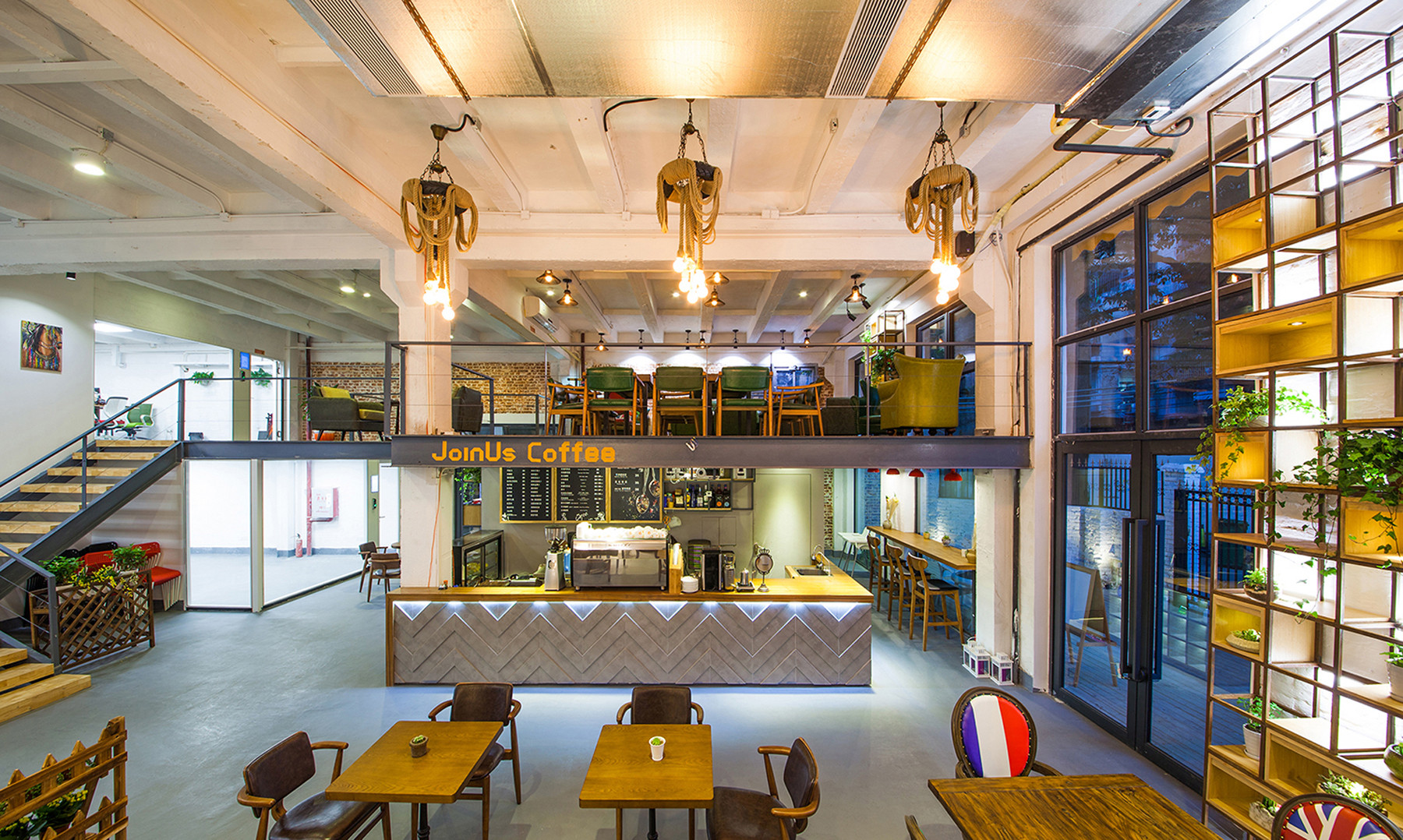 loft風格咖啡廳裝修設計-第5張圖片-上海古都建筑設計集團