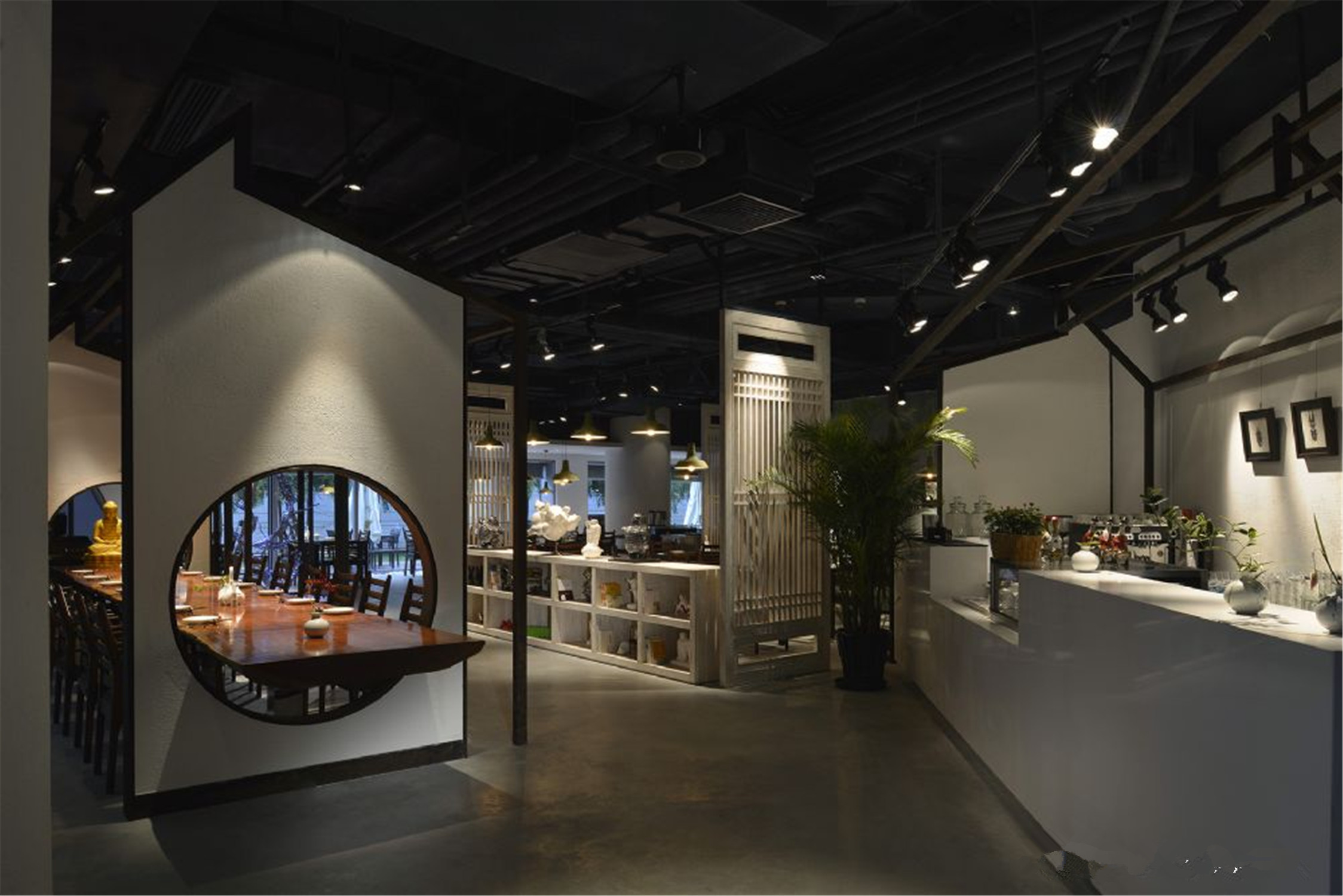 普陀區(qū)中式禪意餐館裝修設(shè)計(jì)-第4張圖片-上海古都建筑設(shè)計(jì)集團(tuán)