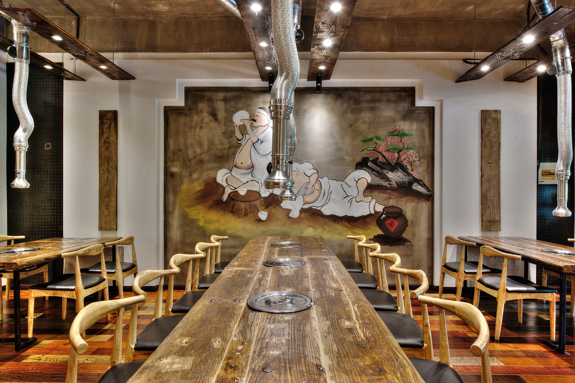工業風韓式烤肉店裝修設計-第1張圖片-上海古都建筑設計集團