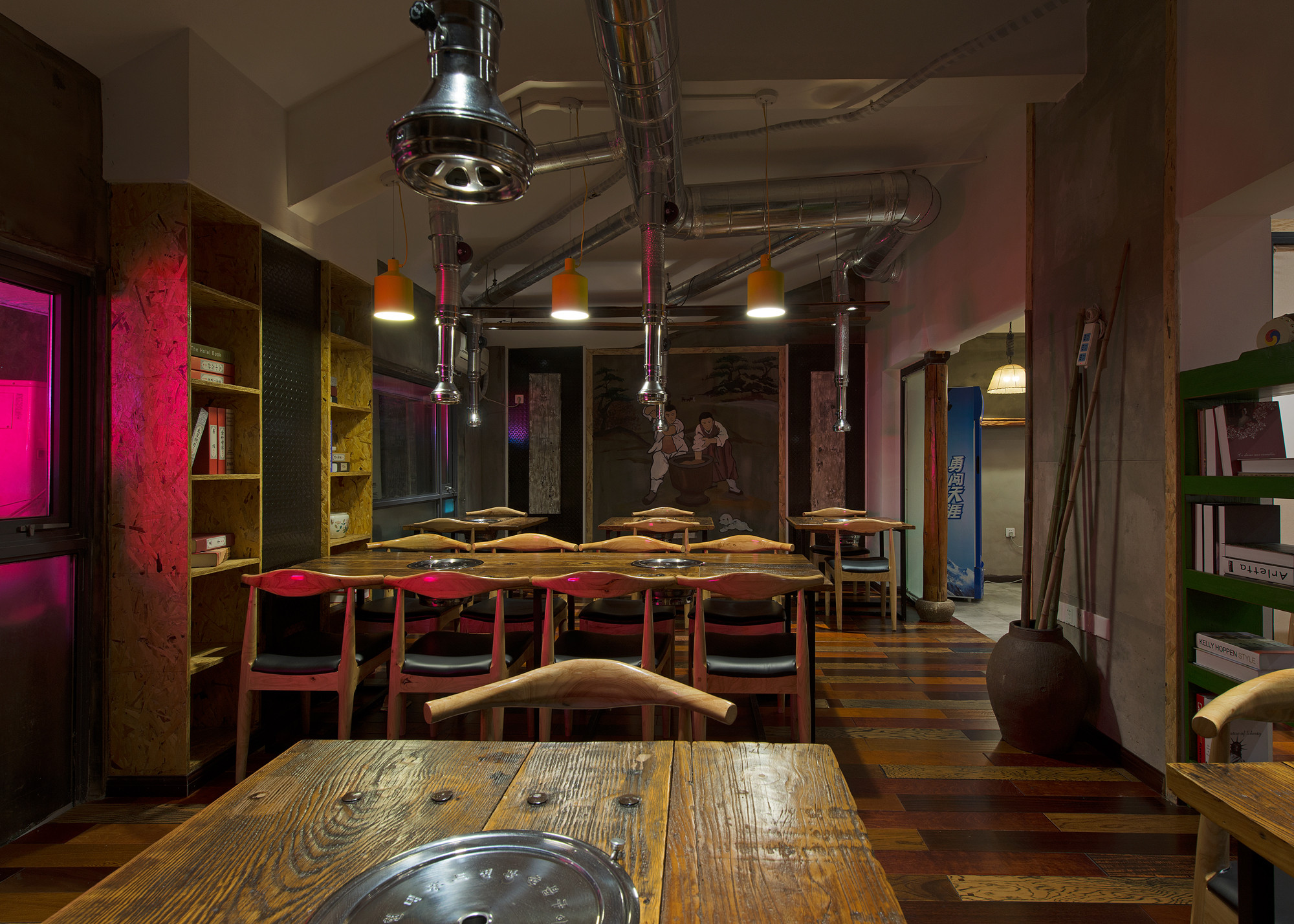 工業風韓式烤肉店裝修設計-第4張圖片-上海古都建筑設計集團