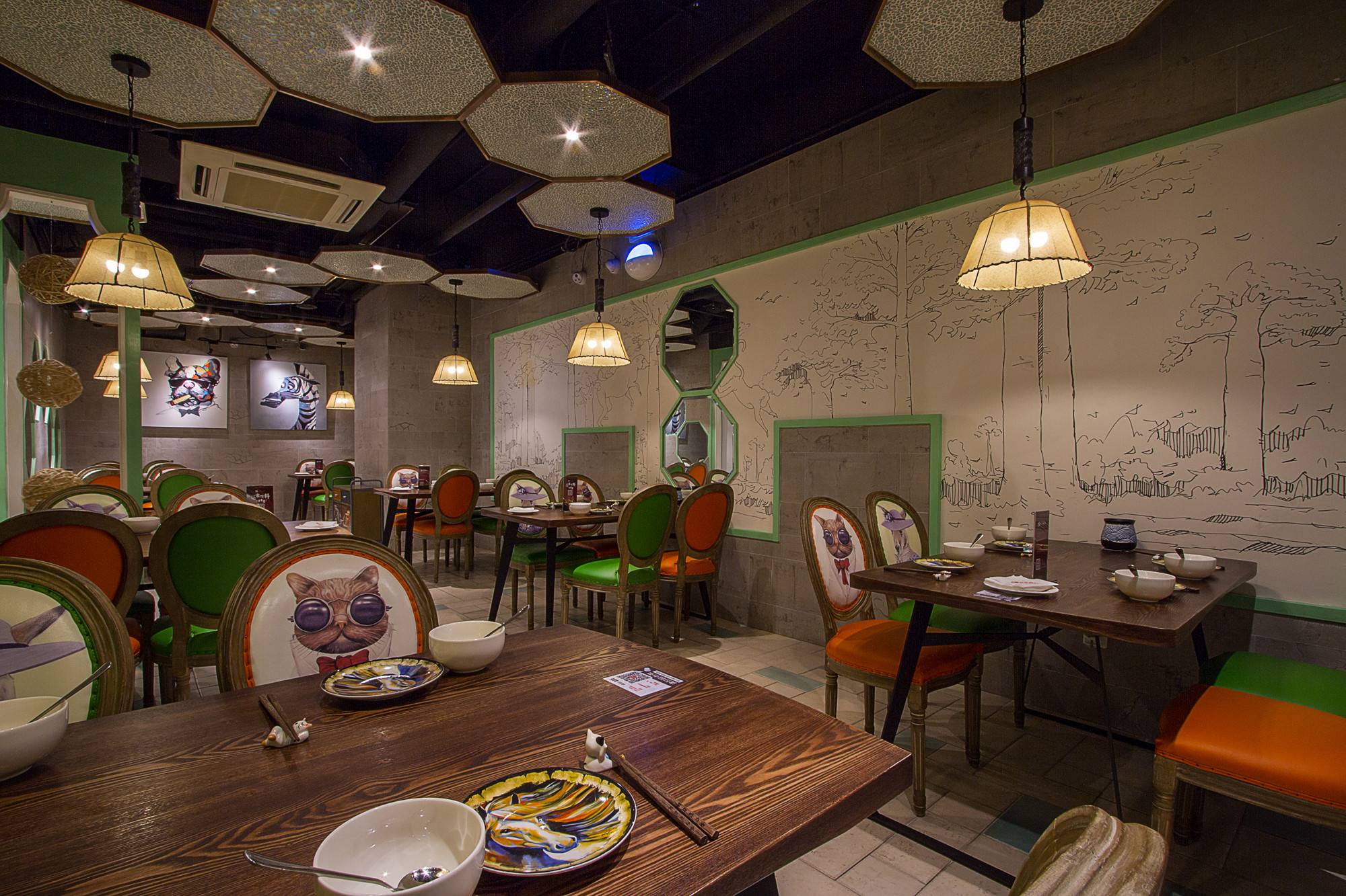 懷舊風格茶餐廳裝修設計-第2張圖片-上海古都建筑設計集團