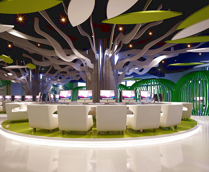 精品時尚網吧裝修設計-第1張圖片-上海古都建筑設計集團