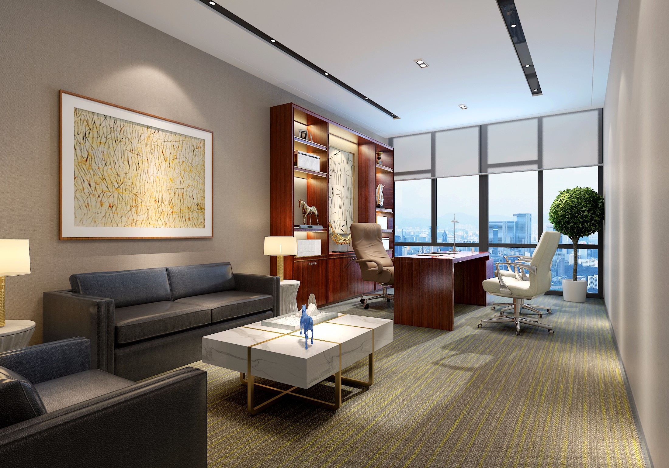 地產開發公司辦公室裝修設計-第5張圖片-上海古都建筑設計集團 地產開發公司辦公室裝修設計-第5張圖片-上海古都建筑設計集團