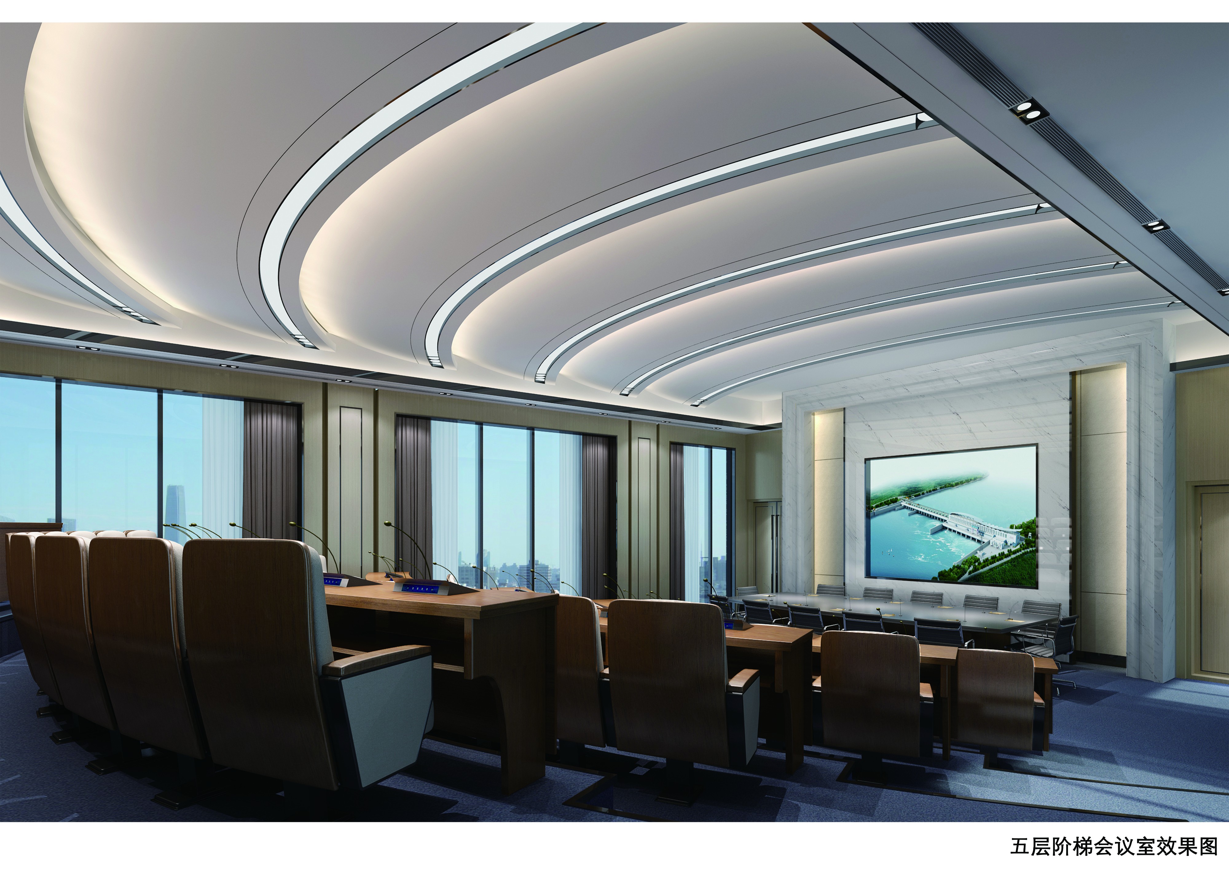 大型簡約會議室裝修設(shè)計(jì)-第2張圖片-上海古都建筑設(shè)計(jì)集團(tuán) 大型簡約會議室裝修設(shè)計(jì)-第2張圖片-上海古都建筑設(shè)計(jì)集團(tuán)