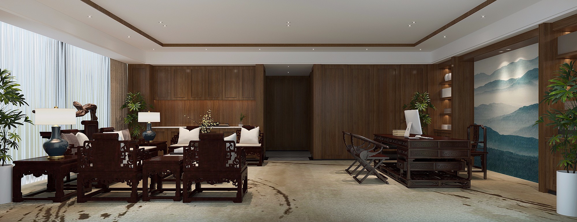 古典大氣老板辦公室裝修設計-第8張圖片-上海古都建筑設計集團 古典大氣老板辦公室裝修設計-第8張圖片-上海古都建筑設計集團