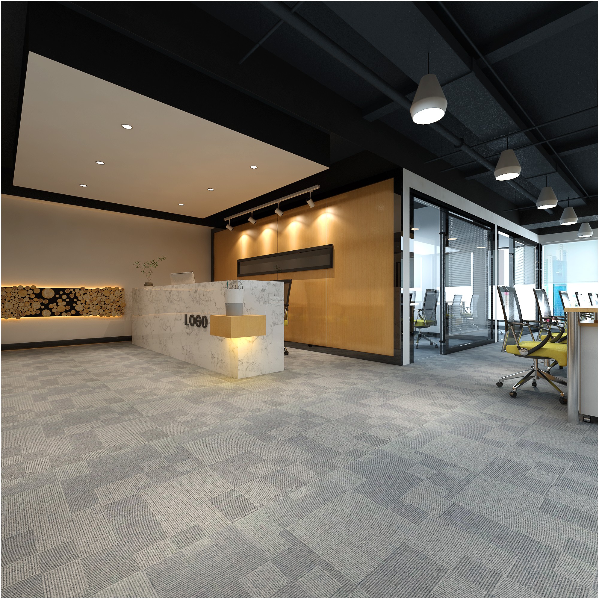 現代文藝辦公室裝修設計-第1張圖片-上海古都建筑設計集團