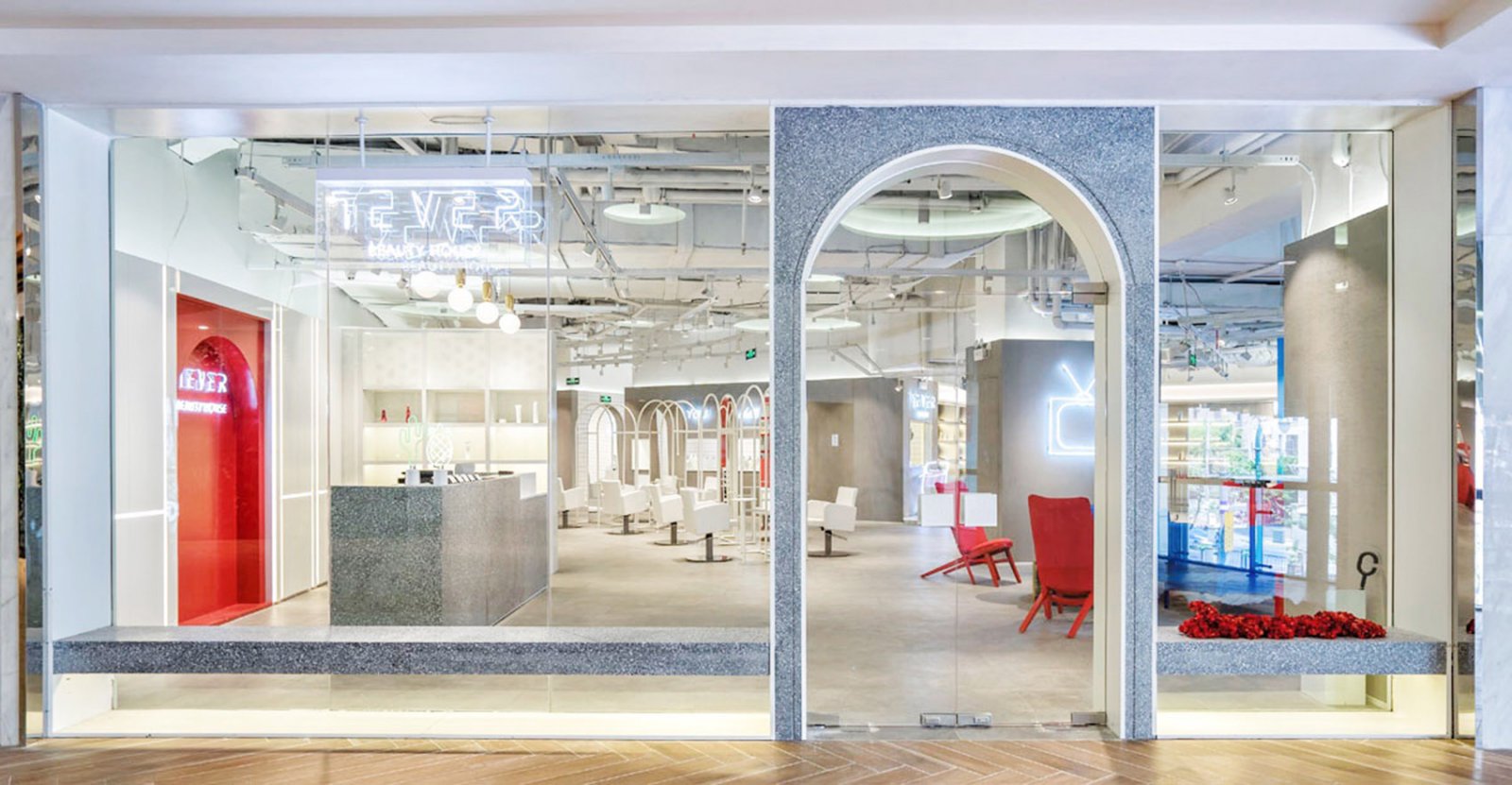 現代時尚發廊裝修設計-第1張圖片-上海古都建筑設計集團 現代時尚發廊裝修設計-第1張圖片-上海古都建筑設計集團