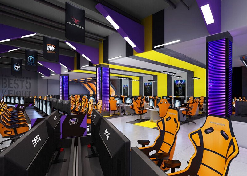 現代科技風格網吧裝修設計-第2張圖片-上海古都建筑設計集團