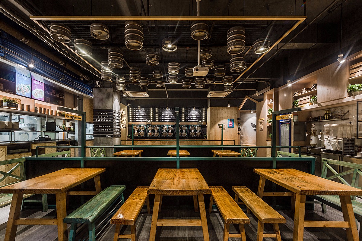 全木風格燒烤店裝修設計-第6張圖片-上海古都建筑設計集團