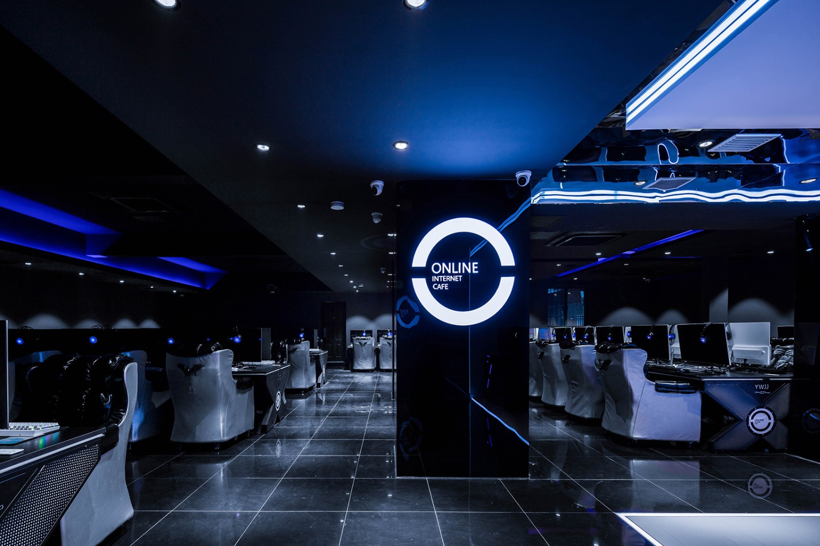 科技電競風格網吧裝修設計-第4張圖片-上海古都建筑設計集團