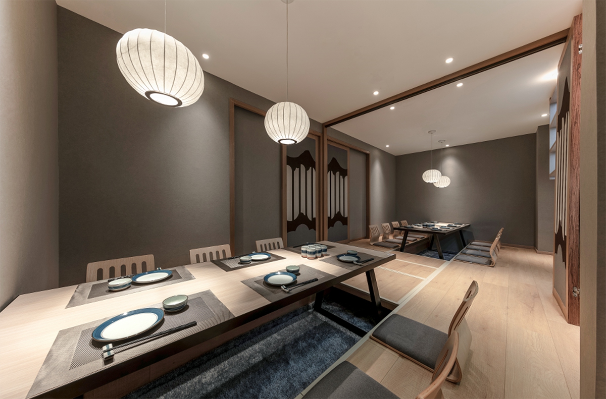 自然原木日式餐廳裝修設計-第4張圖片-上海古都建筑設計集團