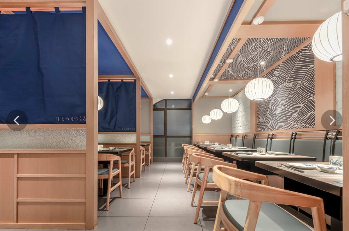自然原木日式餐廳裝修設計-第5張圖片-上海古都建筑設計集團