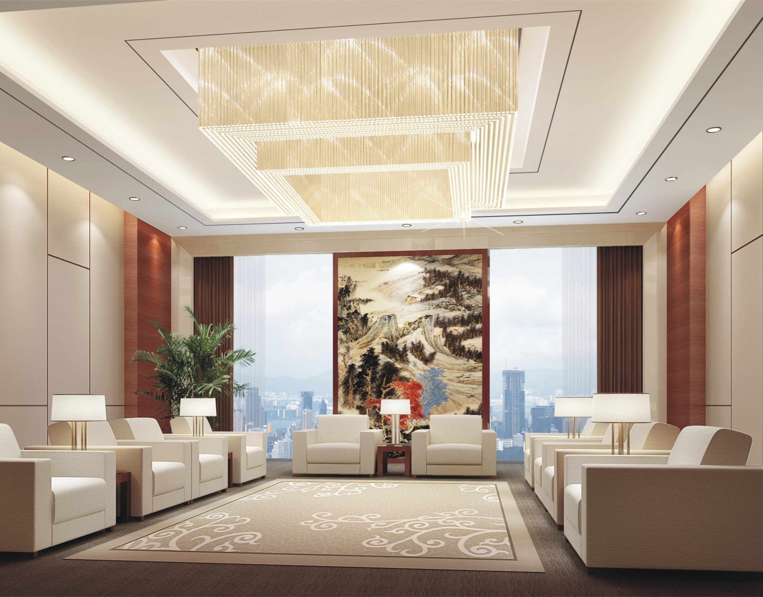 高端辦公室招待所裝修設計-第2張圖片-上海古都建筑設計集團