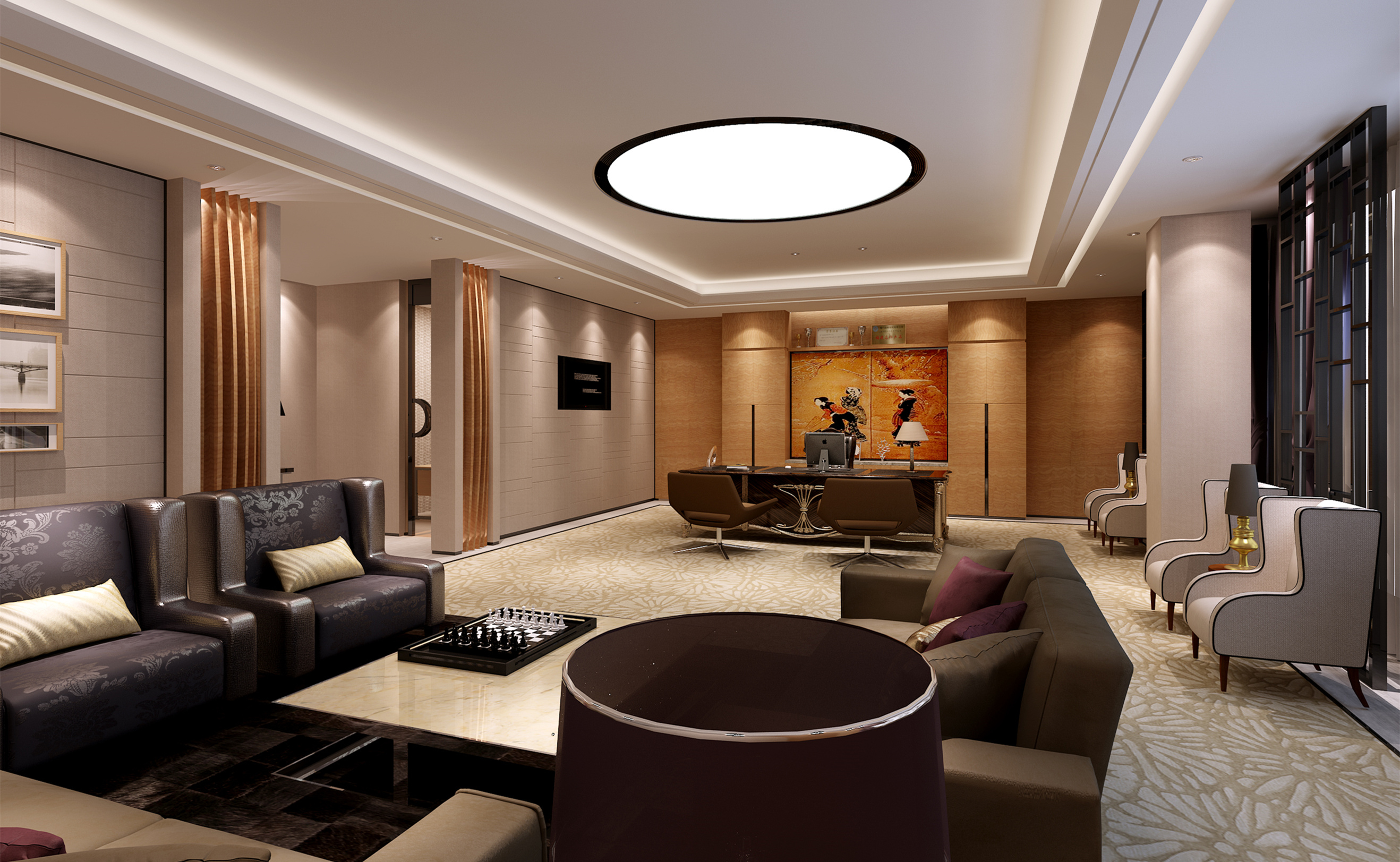 高檔奢華辦公室裝修設計-第5張圖片-上海古都建筑設計集團 高檔奢華辦公室裝修設計-第5張圖片-上海古都建筑設計集團