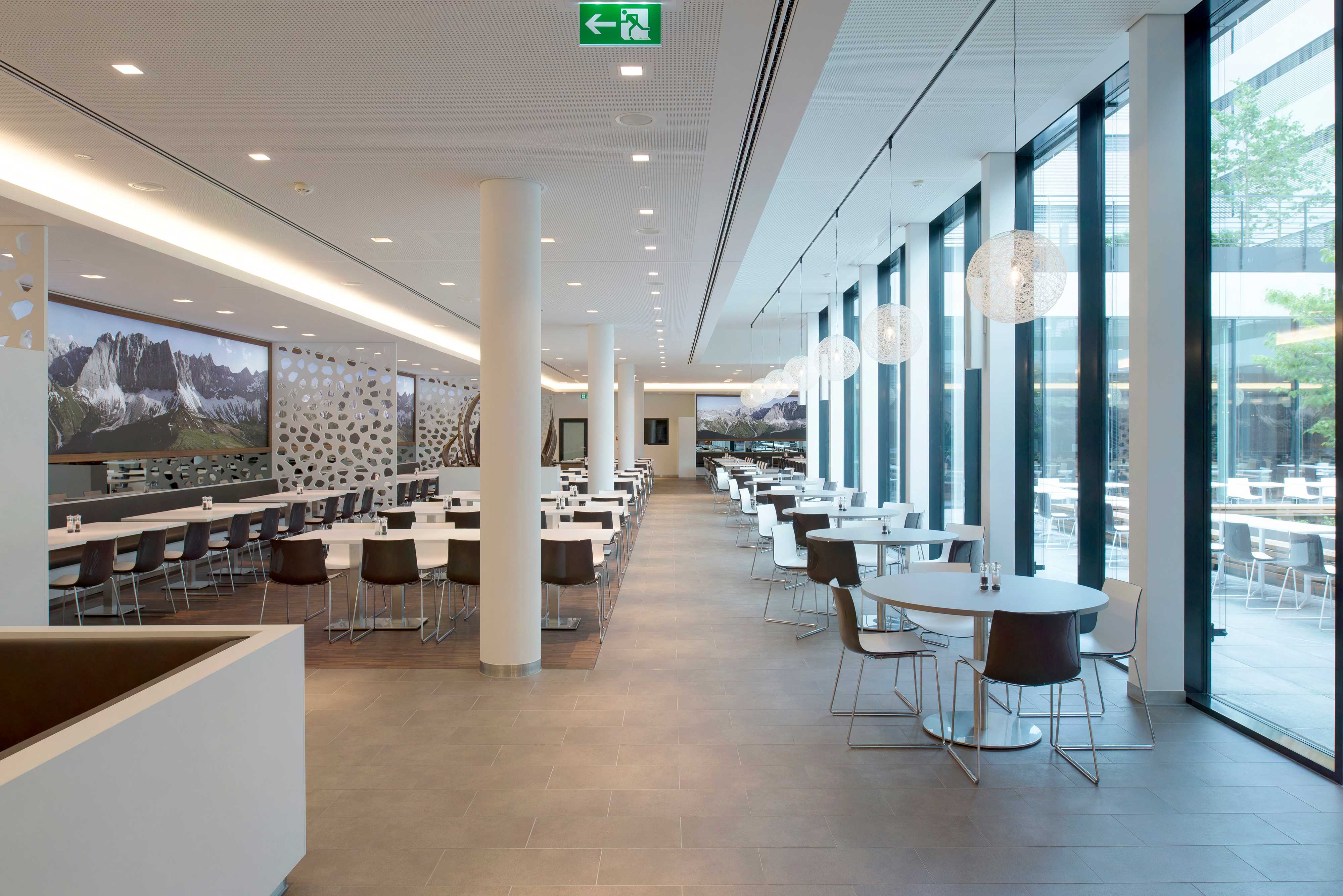 辦公樓食堂裝修設(shè)計(jì)效果圖-第1張圖片-上海古都建筑設(shè)計(jì)集團(tuán)