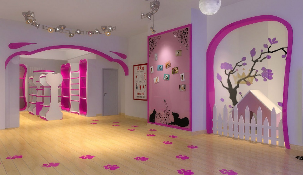 粉色可愛系寵物一體店裝修設計-第3張圖片-上海古都建筑設計集團 粉色可愛系寵物一體店裝修設計-第3張圖片-上海古都建筑設計集團