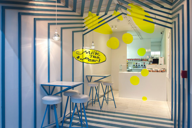 時(shí)尚簡約奶茶店裝修設(shè)計(jì)-第1張圖片-上海古都建筑設(shè)計(jì)集團(tuán)