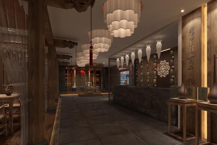 古典樸質茶樓裝修設計效果圖-第3張圖片-上海古都建筑設計集團