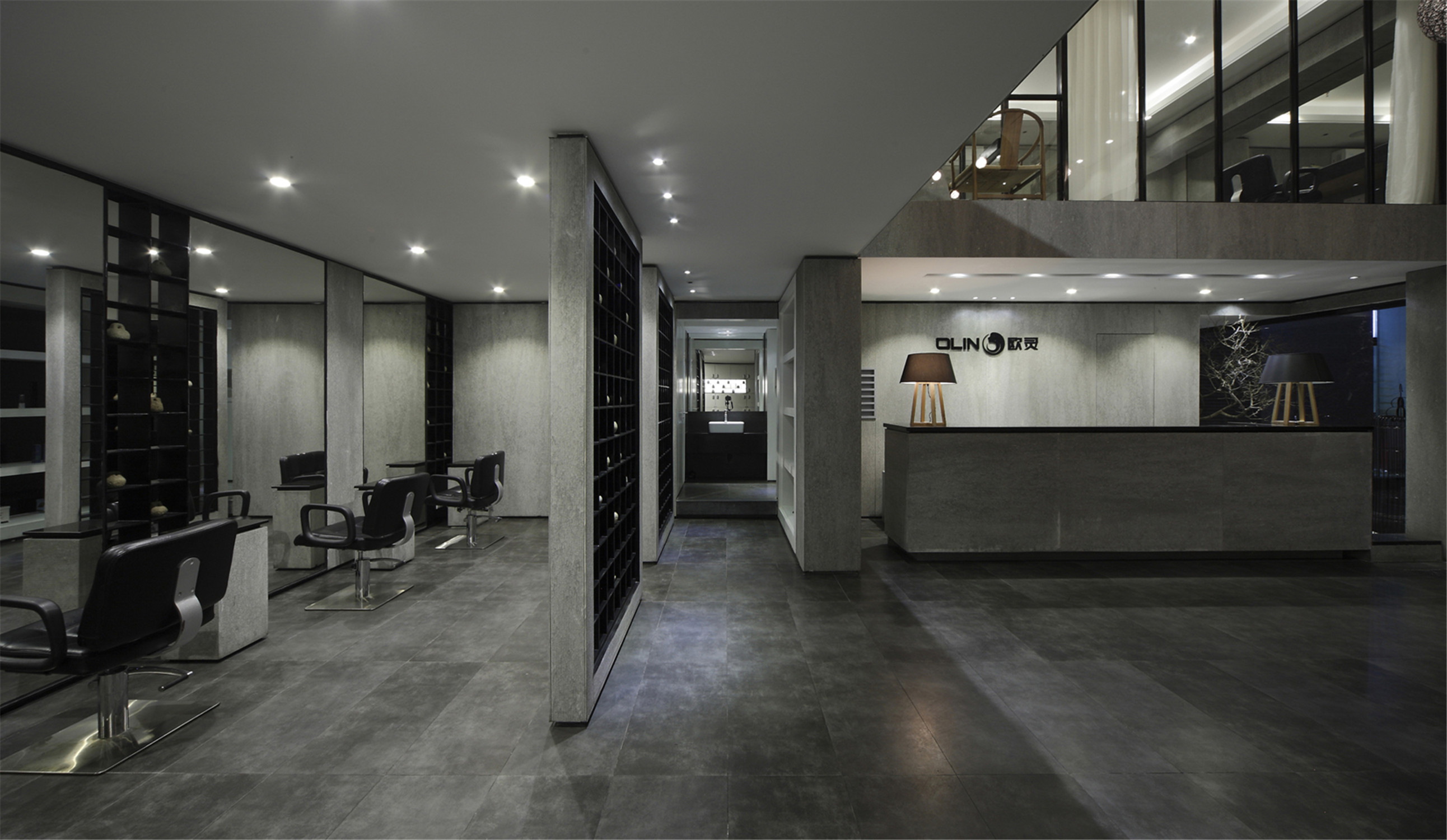 復式風格理發店裝修設計-第2張圖片-上海古都建筑設計集團 復式風格理發店裝修設計-第2張圖片-上海古都建筑設計集團