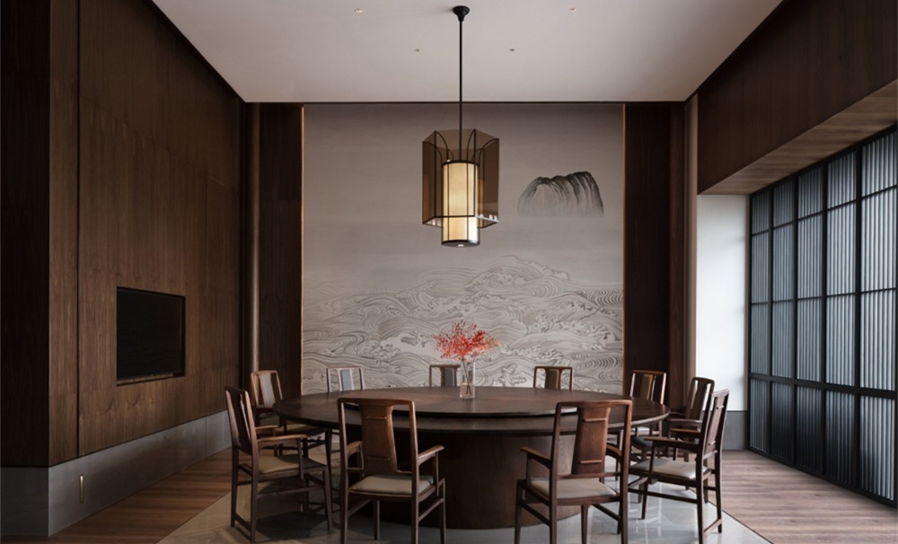 復古中式餐廳裝修設計-第2張圖片-上海古都建筑設計集團