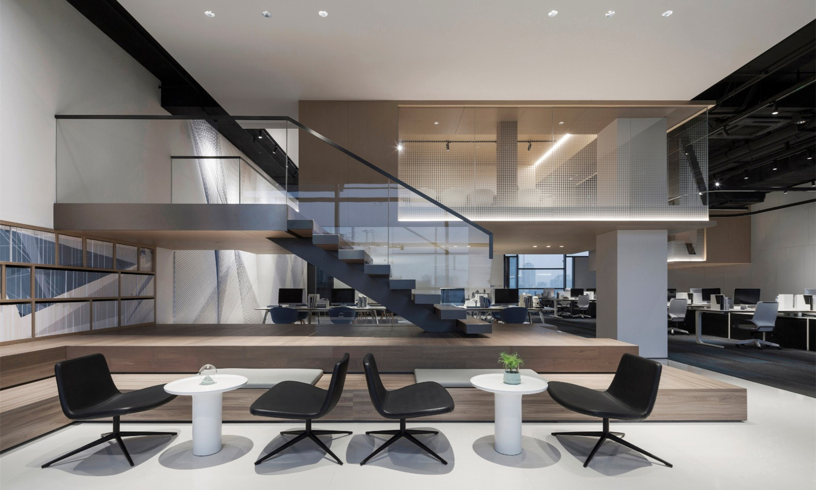 復式科技風格辦公室裝修設計-第9張圖片-上海古都建筑設計集團 復式科技風格辦公室裝修設計-第9張圖片-上海古都建筑設計集團