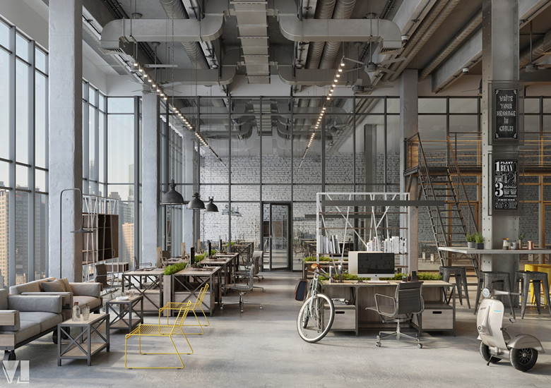 上海松江辦公室裝修6000平工業風辦公室-第1張圖片-上海古都建筑設計集團