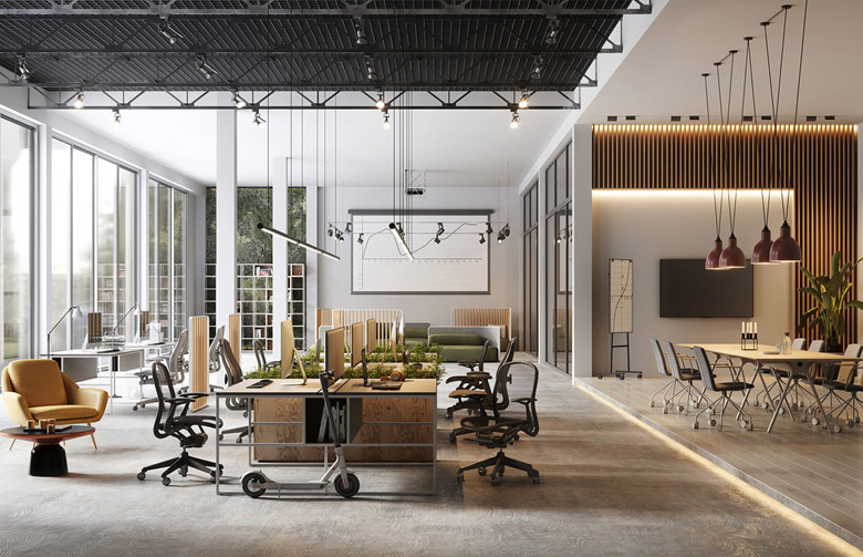 上海松江辦公室裝修6000平工業風辦公室-第5張圖片-上海古都建筑設計集團