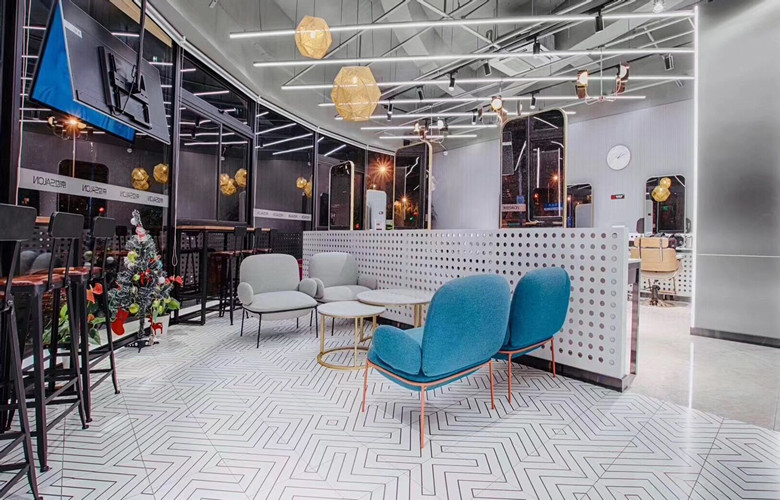 松江180平米美容美發店設計裝潢-第3張圖片-上海古都建筑設計集團