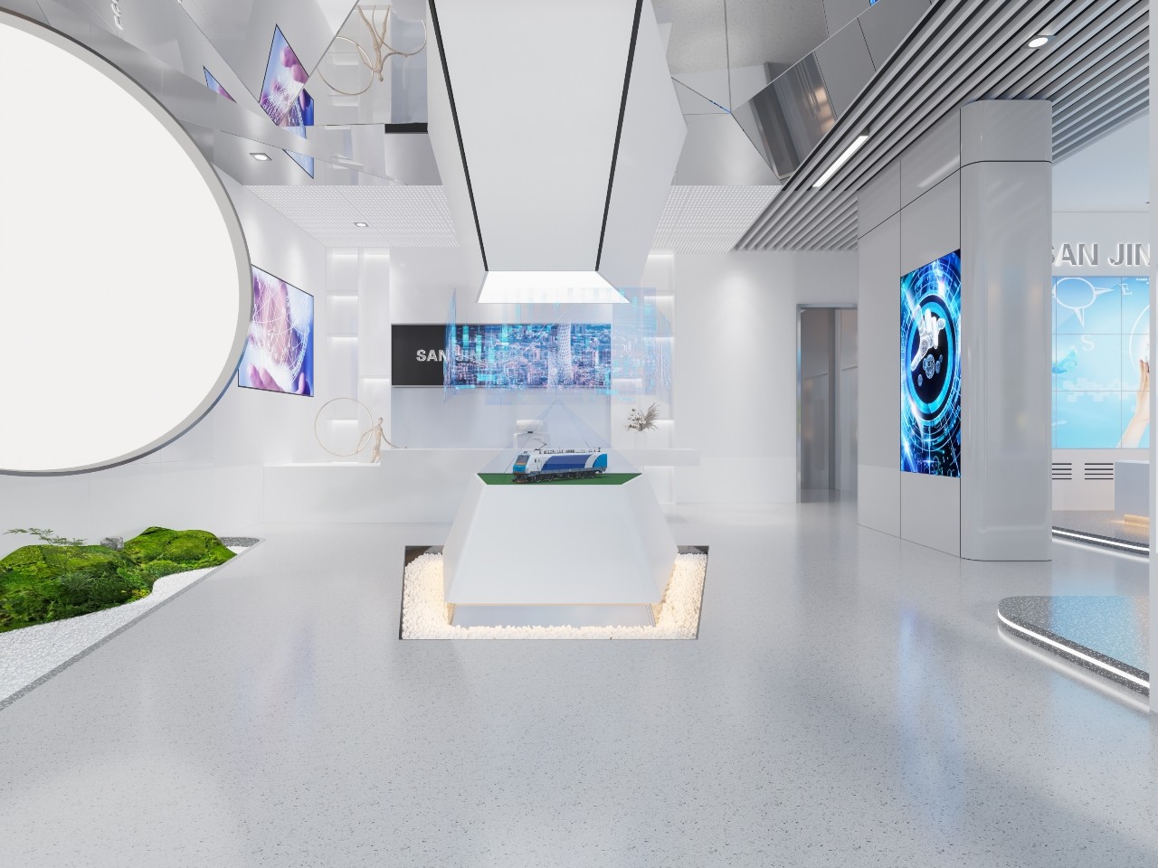 嘉定區600平米展廳設計效果-第3張圖片-上海古都建筑設計集團