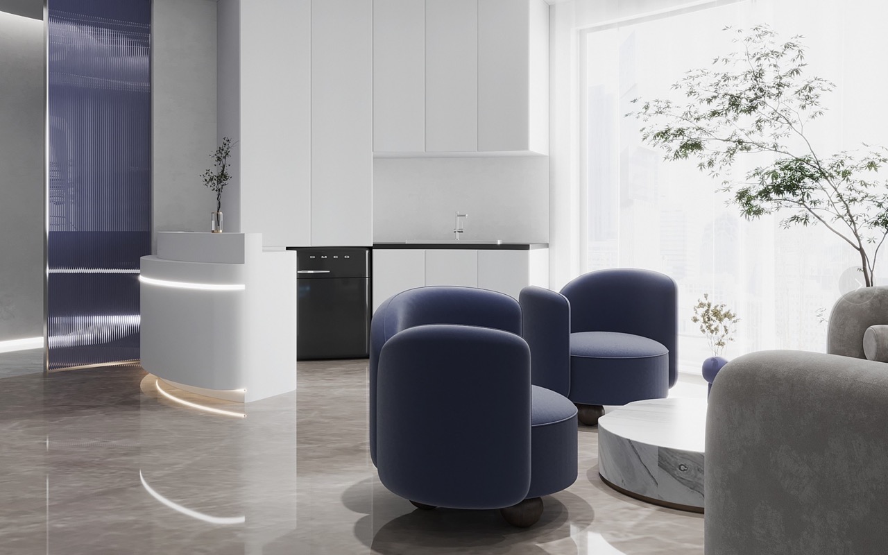 徐匯區1080平美容機構設計布局效果-第1張圖片-上海古都建筑設計集團