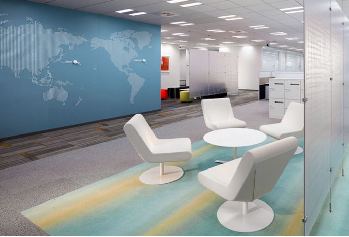 6200平米生物工程公司辦公室裝修設計布局-第2張圖片-上海古都建筑設計集團