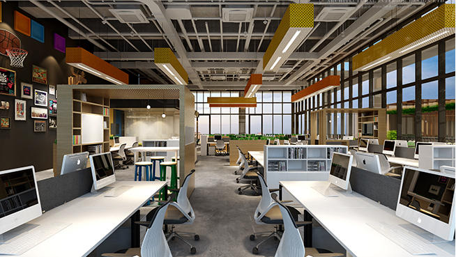 網絡傳媒公司辦公室設計裝潢實景圖-第3張圖片-上海古都建筑設計集團