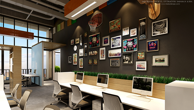 網絡傳媒公司辦公室設計裝潢實景圖-第4張圖片-上海古都建筑設計集團